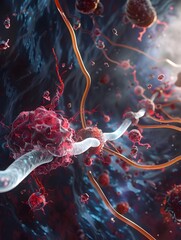 Poster - 3D Rendered Infographic Illustrating Insulin s Role in Synaptic Plasticity and Long Term