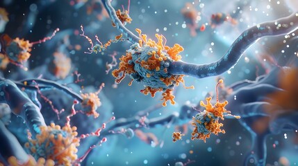 Poster - Molecular Diagram Illustrating Insulin s Neuroprotective Effects on Neuronal Survival Pathways