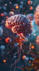 Poster - infographic of brain function and hormone effects on cognition