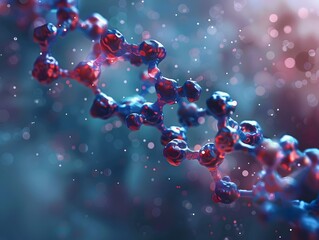 Poster - Detailed 3D Rendering Showcasing the Intricate Structure of the Insulin Molecule