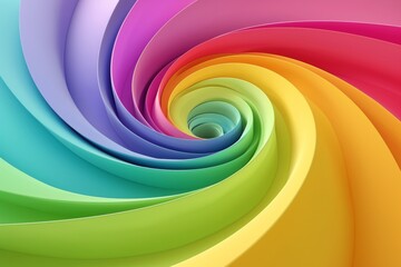 Wall Mural - Vibrant colorful spiral lights abstract digital art background for creative design projects