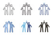 © Pedro - Two people greeting each other by giving high five icon. Vector graphic elements for teamwork, celebration, success, friendship