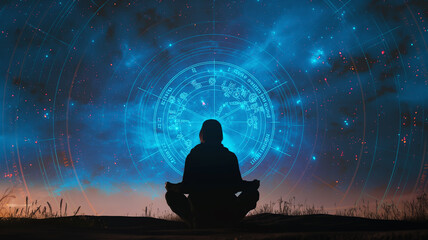 yoga in the lotus position
