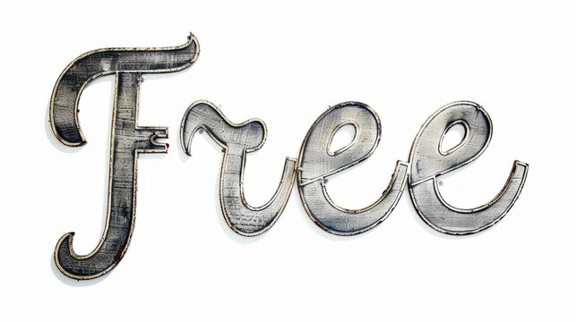 The word Free created in Gothic Calligraphy.