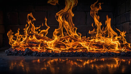 Wall Mural - Wallpaper image of burning flames 24