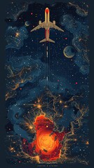 Wall Mural - astronomy universe galaxy space sky cosmos stars nebula science planet constellation blue night blac