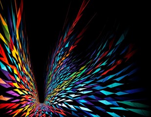 Poster - Dynamic Geometric Patterns on Dark Background