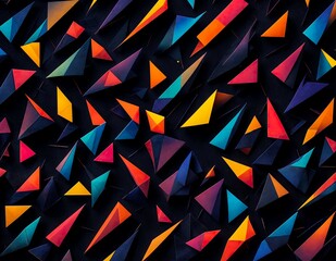 Poster - Dynamic Geometric Patterns on Dark Background