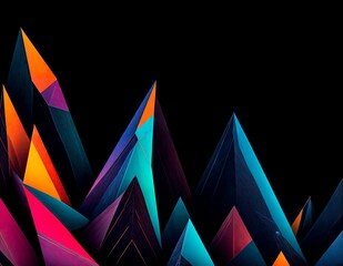 Poster - Dynamic Geometric Patterns on Dark Background