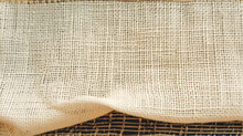 Look Of A Small Beige Cloth Fabric, In The Style Of Use Of Screen Tones, Clean Line Work, Unprimed Canvas,