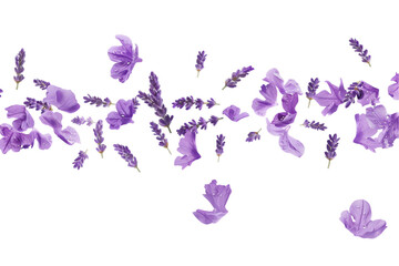 Wall Mural - purple floral flower design with spring flowers