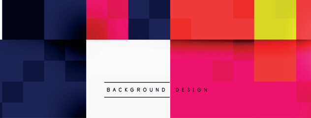 Aufkleber - A colorful array of rectangles in hues of purple, violet, pink, and magenta on a white background. The squares are parallel and vary in tints and shades