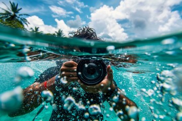 Wall Mural - The man with the camera