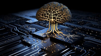 Artificial Intelligence concept background wallpaper