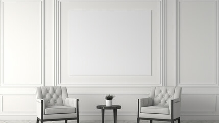 Wall Mural - white simple waiting room interior