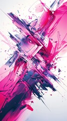 Poster - Abstract concept features asymmetrical shapes, vibrant gradients, ideal for dynamic, futuristic backgrounds