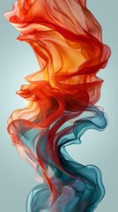 Poster - Vibrant colors blend with asymmetrical geometric shapes in a contemporary digital background, creatively abstract and fluid