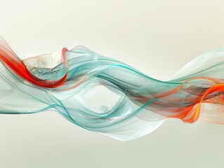 Poster - A modern abstract banner features asymmetrical composition, elegant colors in fluid dynamic design