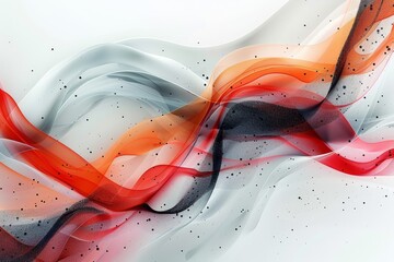 Poster - Innovative digital background with asymmetrical geometric abstraction, featuring a splash of vibrant colors in a futuristic curve, perfect for modern web templates