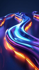 Poster - A modern and stylish digital backdrop featuring asymmetrical, colorful curves and minimalist textures for unique designs