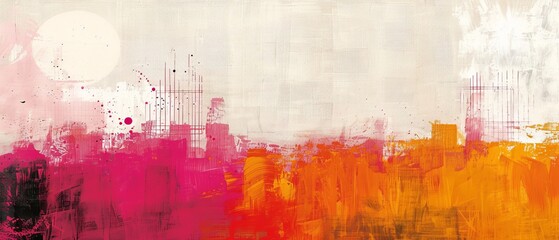 Poster - Modern and vibrant abstract art featuring asymmetrical designs and soft gradient textures, ideal for dynamic and creative decoration projects