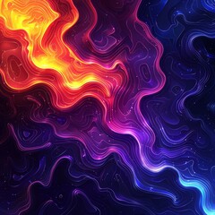 Poster - Create unique and stylish projects with a modern digital backdrop featuring colorful fluid forms and dynamic minimalism