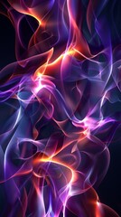Poster - An asymmetrical, vibrant gradient infuses modern creativity into unique abstract background with soft curved designs