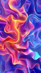 Poster - Abstract background blending asymmetrical curves and vibrant gradients for modern digital templates