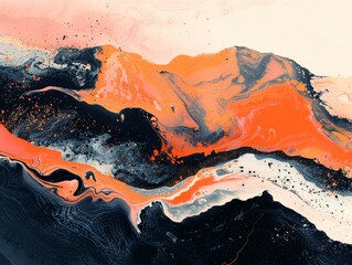 Poster - Explore modern layouts with dynamic abstract art, asymmetrical shapes, and vibrant gradient splashes for creativity