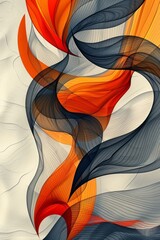 Wall Mural - Trendy abstract design with asymmetrical and colorful swerves, innovative and contemporary style for unique digital art projects