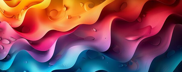 Poster - An asymmetrical, fluid blend of vibrant colors in a minimalist style, perfect for modern art, with innovative abstract design