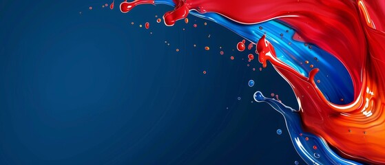 Poster - Asymmetrical abstract banner, dynamic flow, vibrant colors, ideal for modern, innovative web design