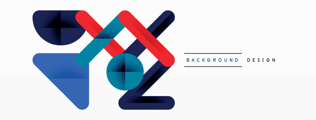 Aufkleber - A modern logo featuring a blue circle and red rectangle with white font, symbolizing technology and innovation. The brands magenta pattern adds a unique touch to the design