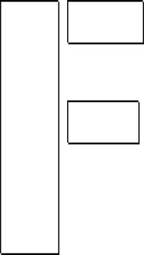 Outline alphabet letter F