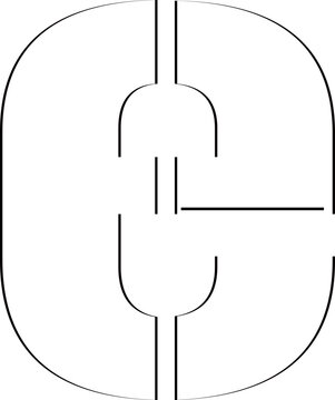 Outline Lowercase letter e