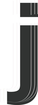 Modern lowercase letter j