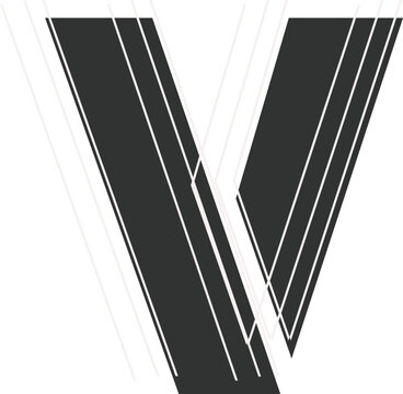 Modern lowercase letter v