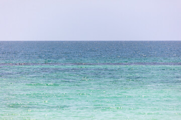 Wall Mural - Blue surface of water in the sea. Horizon