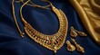 © Waqar - Indian traditional gold jewellery of a Hindu Married.generative.ai