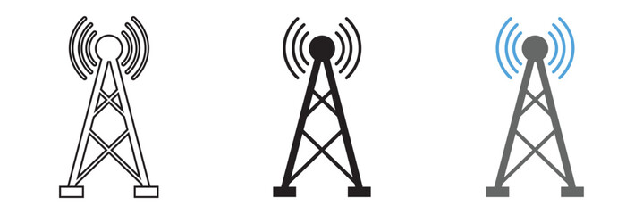 Wall Mural - Transmitter antenna symbol. signal tower icon. Communication antenna simple