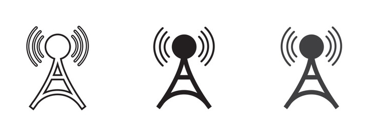 Wall Mural - Transmitter antenna symbol. signal tower icon. Communication antenna simple