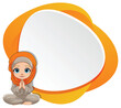 Vector illustration of a young girl with a bubble