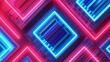 Vibrant Neon Lights in Abstract Geometric Pattern
