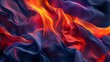 Fiery Silk Waves Abstract Digital Art