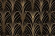 © Paworn - Art Deco era, featuring sweeping curves and elaborate patterns in shimmering gold against a dark background seamless pattern