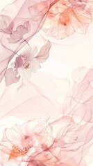 Aufkleber - A pink background featuring various flowers in full bloom. The flowers range in colors from soft pastels to vibrant pinks and purples. Each flower has intricate details like petals, stems, and leaves,