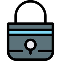 Sticker - Vector Icon Lock, padlock, protection, security, protection