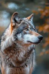  Portrait of a wolf in nature
