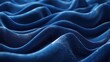 Deep blue velvet with rhythmic waves and subtle sparkles enhancing the luxurious feel
