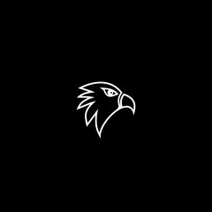 Poster - Falcon head icon isolated on dark background